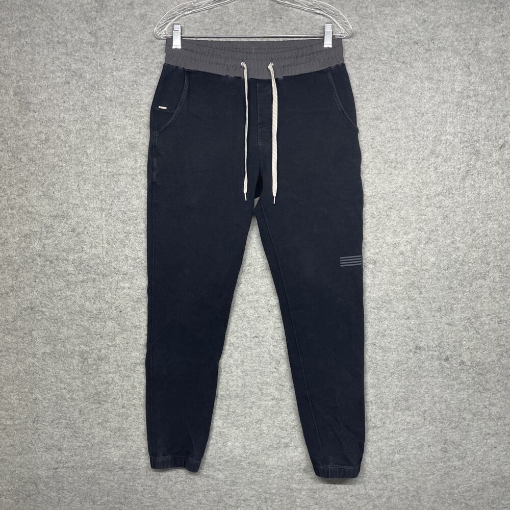 Vuori Mens Balboa Joggers Med Black/Gray Drawstring Athletic Tapered Sweatpants